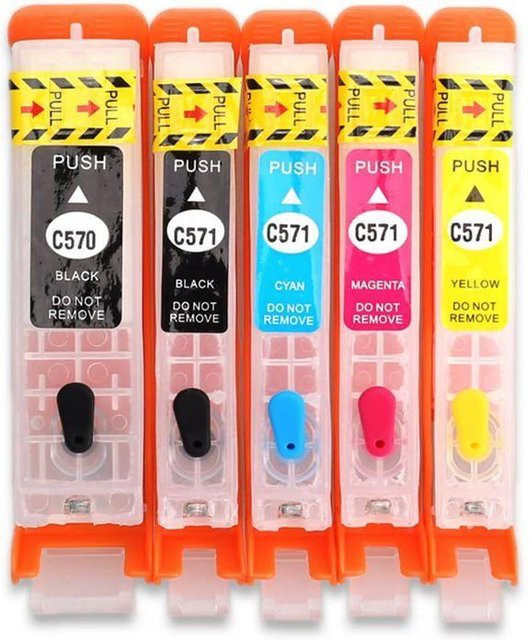 Canon PGI-570 CLI-571 Tintenpatronen Set Multicolor zum Nachfüllen für Pixma Drucker TS5050 TS5051 TS5053 TS5055 TS6050 TS6051 TS6052 TS8050 TS8051 TS8052 - Bild 1