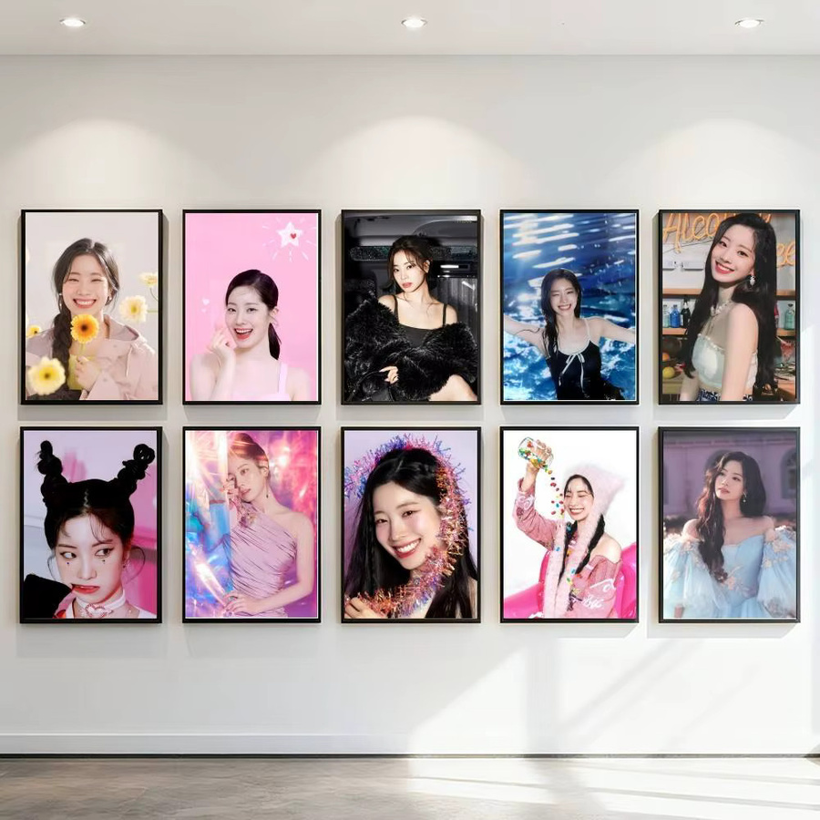Kayou Kpop Twice DaHyun Poster Kunstdruck im Anime-Stil mit Blumen-Motiv, Mehrfarbig - Bild 2