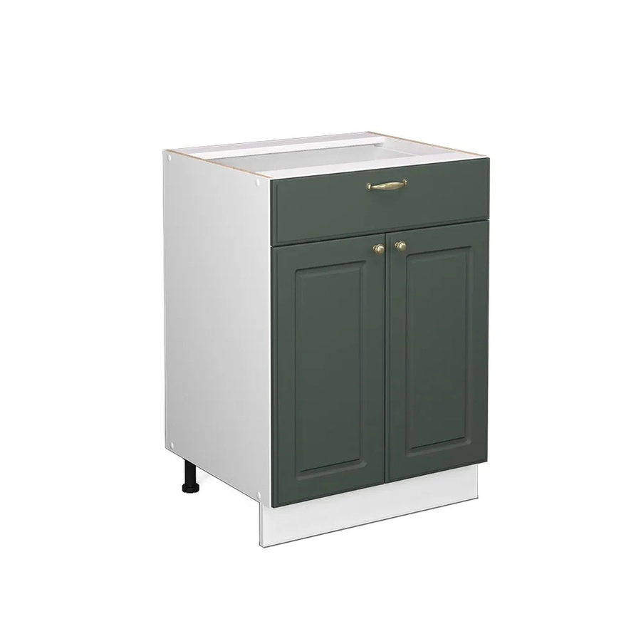 Vicco Badschrank Fame-Line im Landhausstil mit Schublade, Farbe Grün-Gold-Weiß, B: 60 cm, H: 82 cm - Bild 2