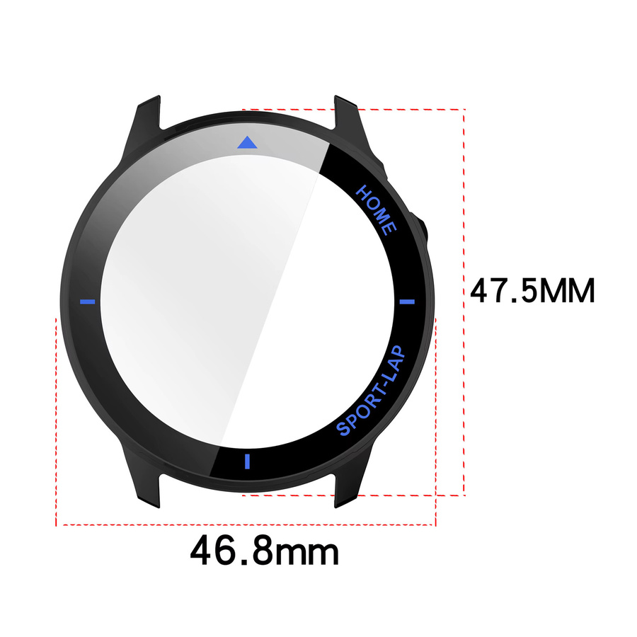 Huawei Smartwatch Displayschutzfolie und Schutzhülle, Black Red - Bild 5