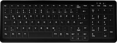 Active Key AK-C7000 USB-Tastatur mit Membrane-Technologie, QWERTZ Deutsch, Schwarz - Bild 1