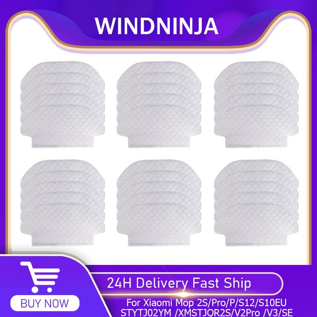 50 Stück Einweg Wischtücher für Xiaomi Roboter Staubsauger Mop 2S Pro P S12 V2Pro V3 SE S10EU STYTJ02YM XMSTJQR2S in Weiß - Bild 1