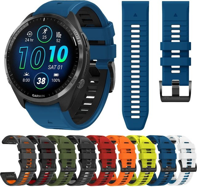 QCTOG Uhrenarmband Silikon, Bunt, Unisex, 22mm - Bild 1