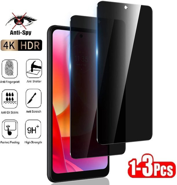 Motorola Sichtschutz Panzerglas Anti-Spionage für Moto G62 G73 G53 G Power 5G G 5G 2023 - Bild 1