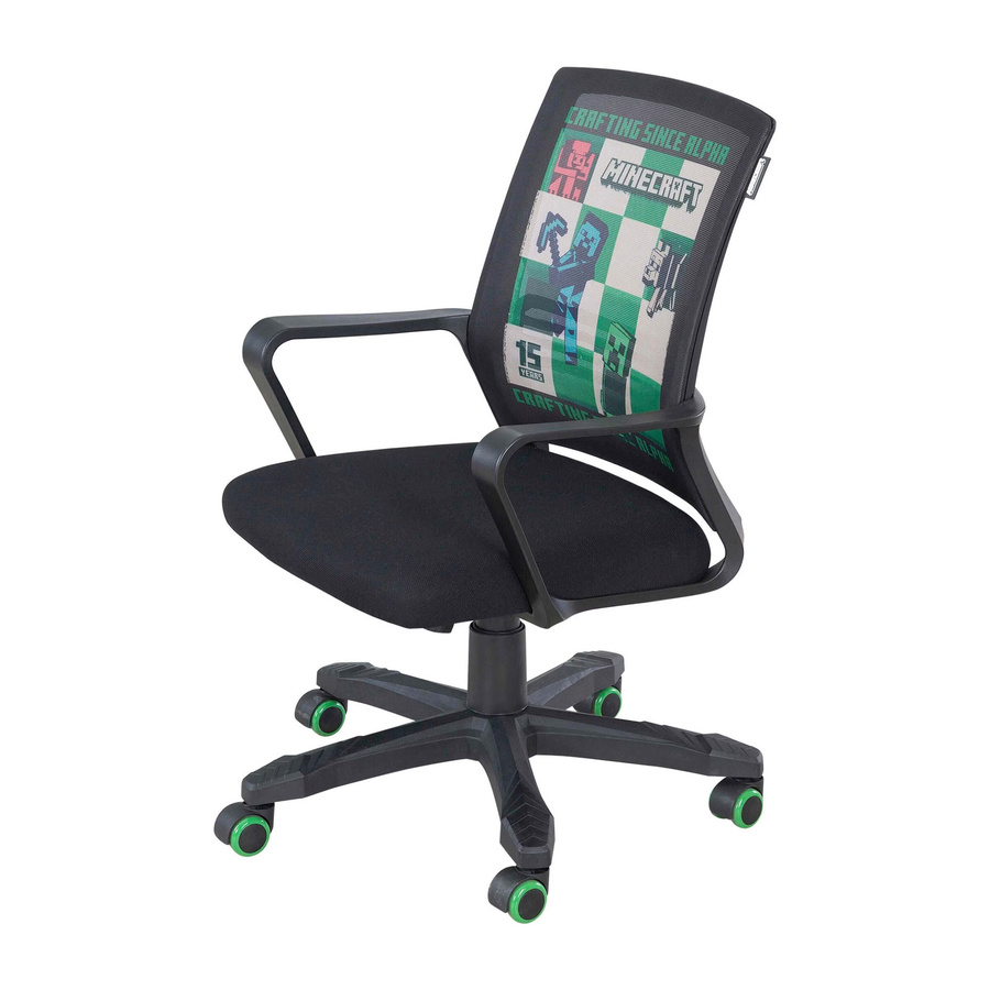 PHOENIX Gamingstuhl Minecraft in Schwarz mit Stoffbezug, Breite: 63 cm, Höhe: 92 cm - Bild 2