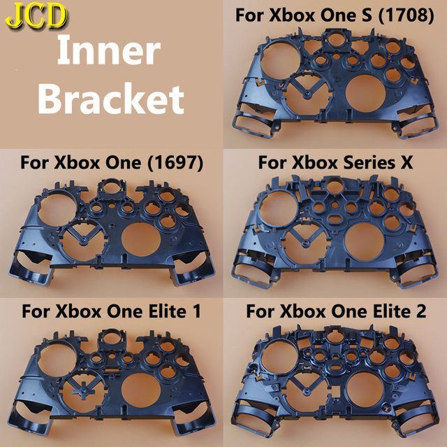 Jcd Mittelrahmen Gehäuse und interne Halterung für Xbox One S, Xbox One X und Xbox One Elite 2 Controller in Schwarz - Bild 1