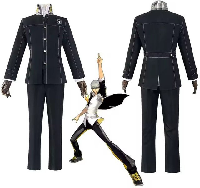 HHYRCOS Anime Yu Narukami Outfit Cosplay Kostüm, Schwarz, Set / Bundle - Bild 1