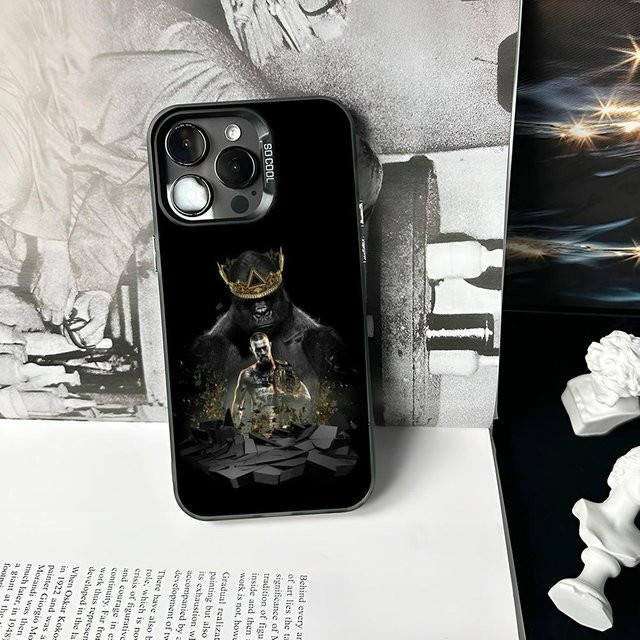 U-Ufc Conor McGregor Handyhülle in Silber Matt für iPhone 11 bis iPhone 17 Pro Max Plus XS X Stoßfestes Hartes Cover - Bild 1