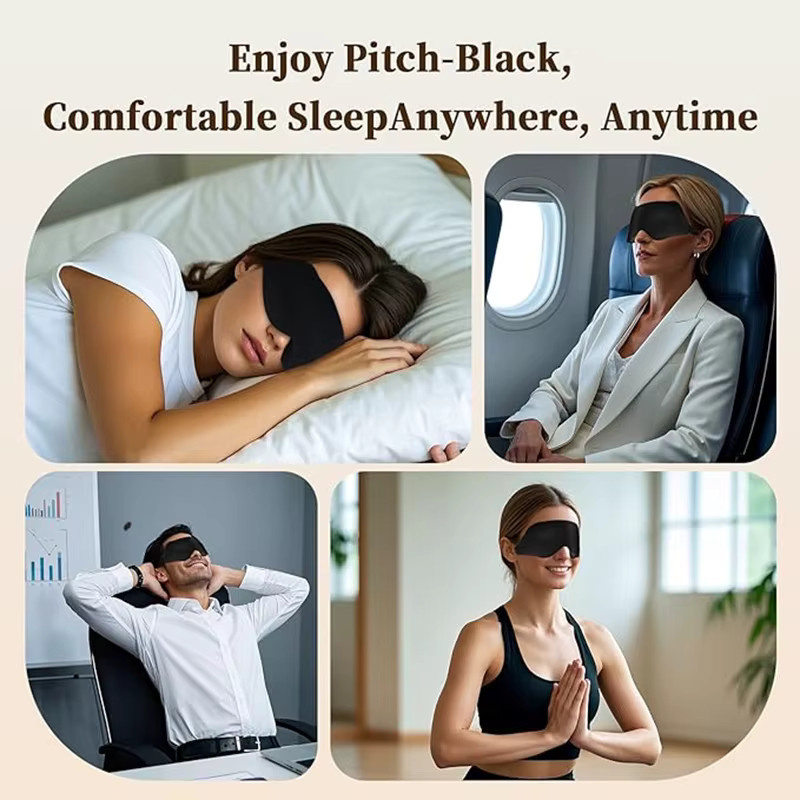 eelhoe Schlaf-Augenmaske, Unisex, 3D-konturiert, 100 % Blockout - Bild 4