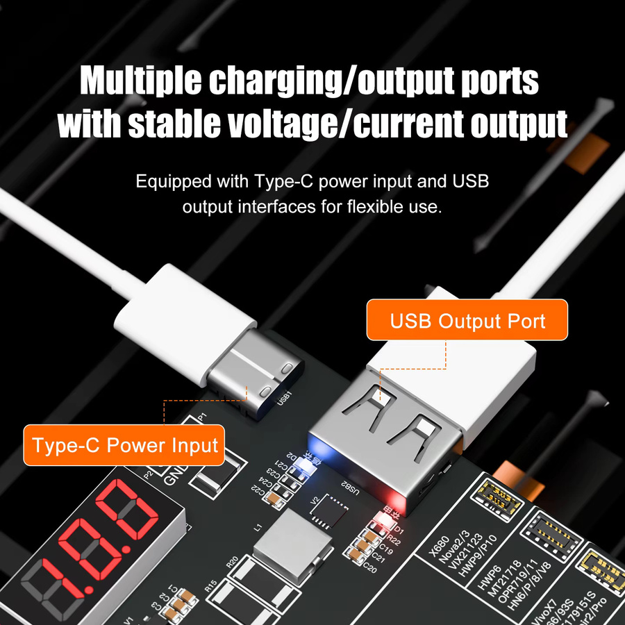 Solobros Batterie-Aktivierungspanel mit Schnellladungserkennung für iPhone, Samsung, Xiaomi und Android-Telefone, Schwarz - Bild 5