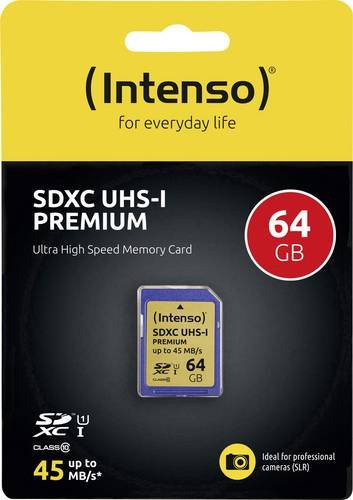Intenso Premium SDXC-Speicherkarte 64 GB UHS-I Class 10 - Bild 1