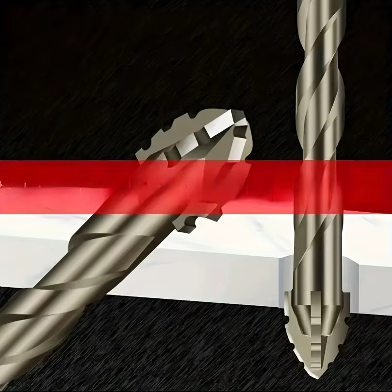 GUVONC 7-teiliges Set Hartmetallbohrer mit Sechskantschaft für Keramik, Gusseisen und Beton in Silber - Bild 2