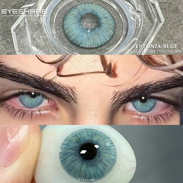 EYESHARE Bali-Gray farbige Jahreslinsen, 2 Linsen - Bild 1