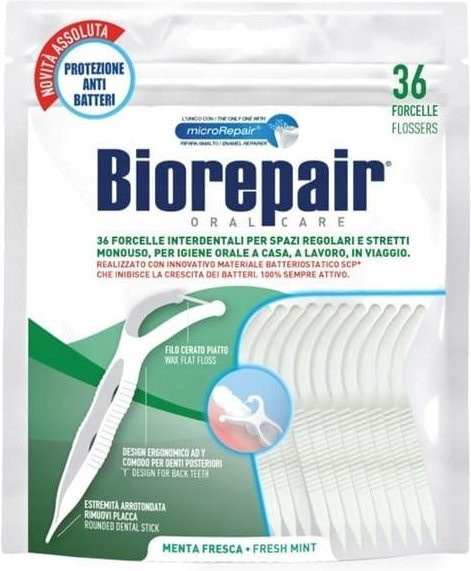 Biorepair Flossery Antibakterielle Zahnseide, 36 Stück, Unisex - Bild 1