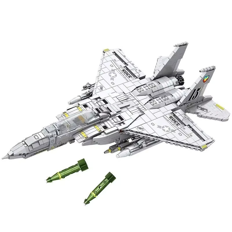 Reobrix 33034 Militär F-15E Strike Eagle Schwerer Kampfjet, Bausatz - Bild 2
