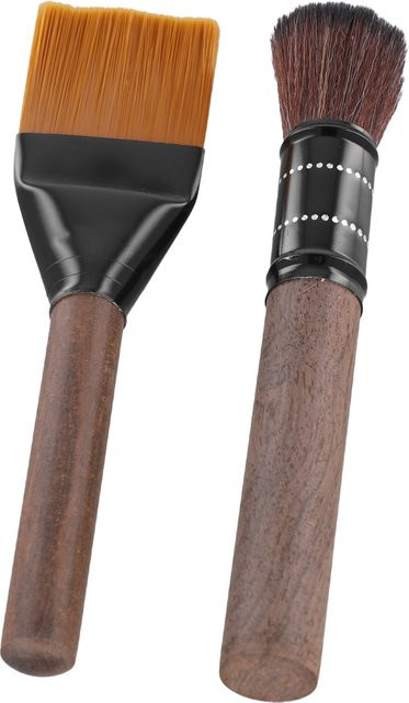 LEENKEA 2-teiliges Kaffeebürsten-Reinigungswerkzeug aus Holz in Braun für Kaffeemaschinen und Kaffeemühlen - Bild 1