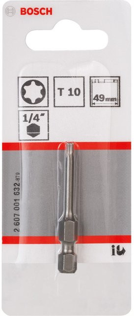 Bosch Schrauberbit T10 Extra Hard in Silber aus Edelstahl, Länge: 49 mm - Bild 2