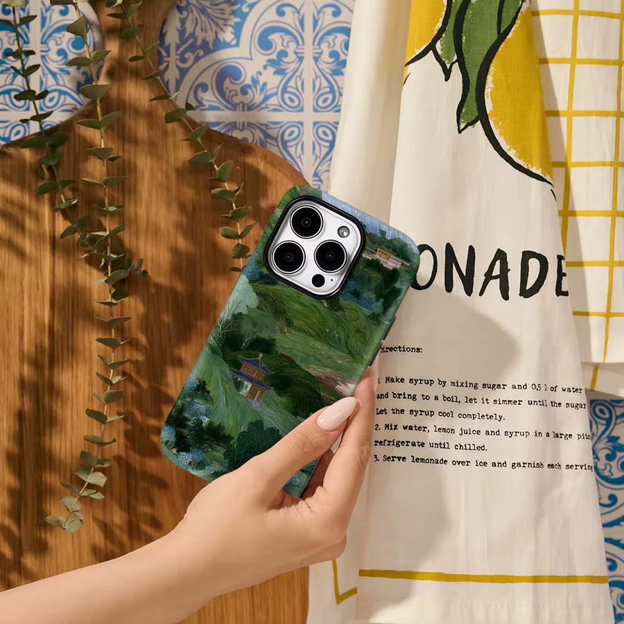 Doppelschichtige Handyhülle mit chinesischem Garten-Schriftrollen-Design für Apple iPhone 17 Pro Max, 16, 15, 14, 13, 12, 11 in Multicolour - Bild 5