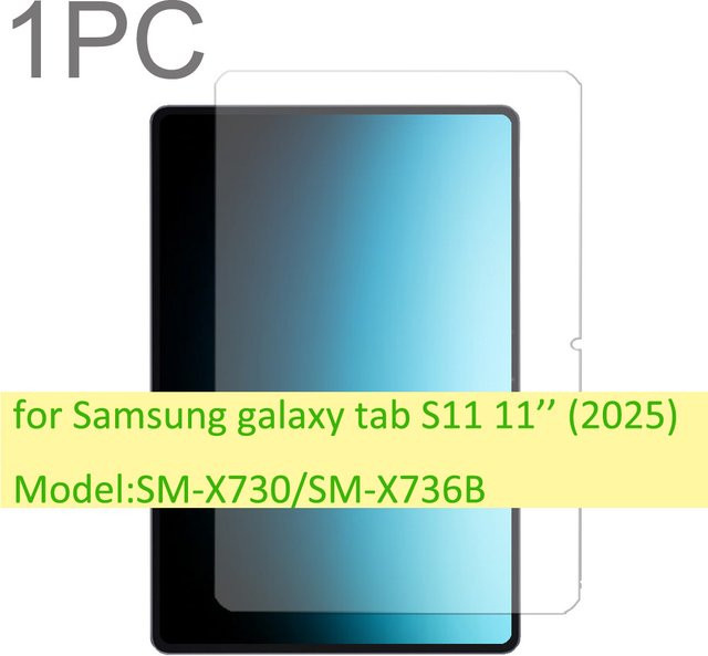 Ropada Displayschutzfolie aus gehärtetem Glas für Samsung Galaxy Tab S11 2025 SM-X730 SM-X736B, transparent - Bild 1