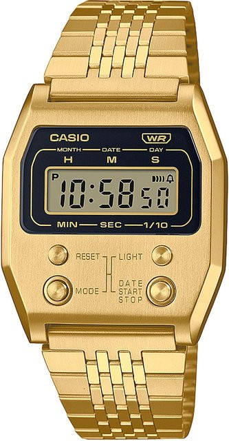Casio Digitaluhr, Quarz, Edelstahl, Gold, 35 mm, Herren - Bild 1