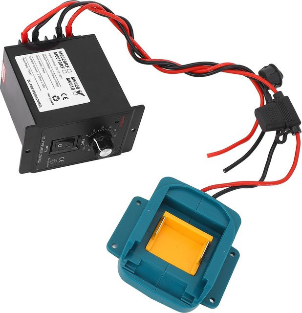 Fishine Batterieadapter mit DC PWM Drehzahlregler Kit für Bürstenmotoren in Schwarz - Bild 1