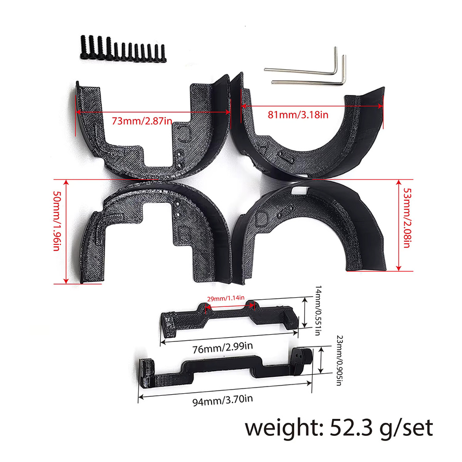 MJX HYPER GO 14304 Simulation vorne und hinten Kotflügel Futter Dekoration, Zubehör, 1:14, Schwarz - Bild 3