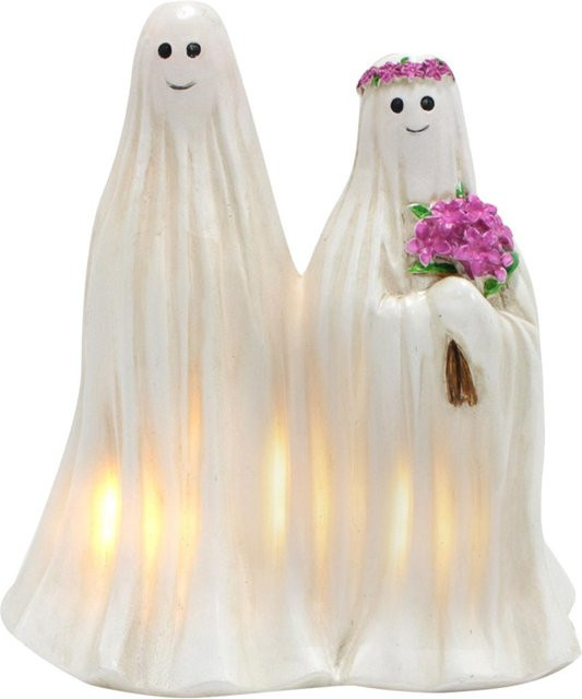 OutsideWorld Halloween Geister Deko mit Nachtlicht für den Außenbereich, beige und weiß - Bild 1