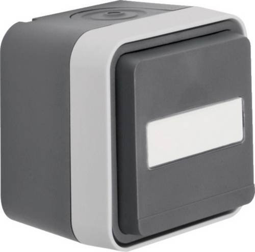 Hager Schutzkontakt-Steckdose Grau WNC108 IP55 Aufputz-Variante - Bild 1