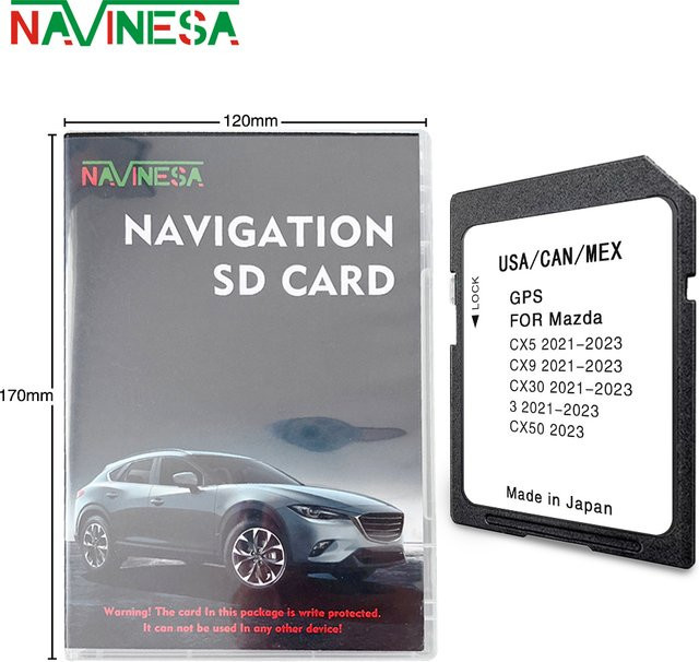 NAVINESA Navigations-SD-Karte für Mazda CX-5 CX-9 CX-30 CX-50 USA CAN MEX GPS 2023 - Bild 1