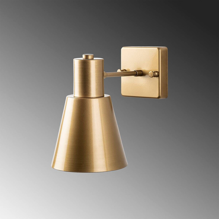 Opviq Wandleuchte Gold aus Metall und Glas mit E27 Fassung, B/H/T: 24 x 21 x 14 cm - Bild 2