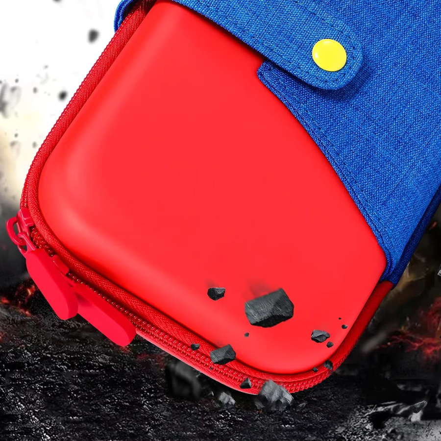 Wasserdichte EVA-Hartschalen-Tragetasche für Nintendo Switch 2 und NS2 in Rot und Blau - Bild 4