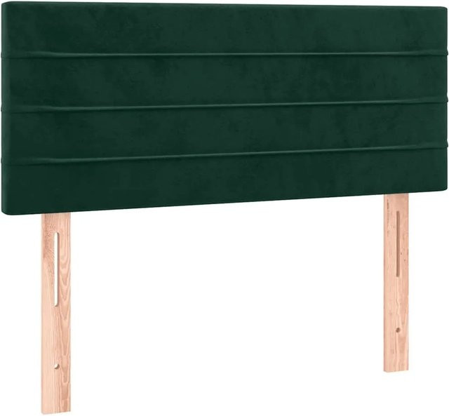 vidaXL Kopfteil aus Samt in Dunkelgrün, Breite: 100 cm, Tiefe: 5 cm, Höhe: 78-88 cm - Bild 1