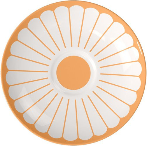 Villeroy & Boch Untertasse Fleur soleil aus Bone China in Weiß und Orange - Bild 1