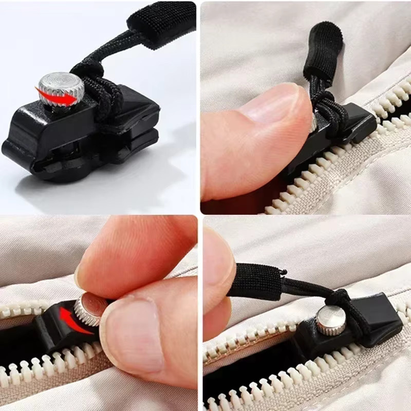 Universal abnehmbare Metall Zipper Slider Puller Reparatur-Kit in Schwarz, 24/3 Stück Ersatz-Set für Kleidung - Bild 5