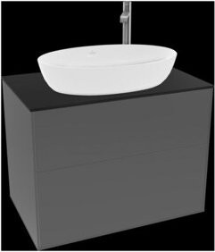 V&B Waschtischunterschrank Finion in Anthrazit matt, B/T/H: 80 x 50,1 x 60,3 cm - Bild 1