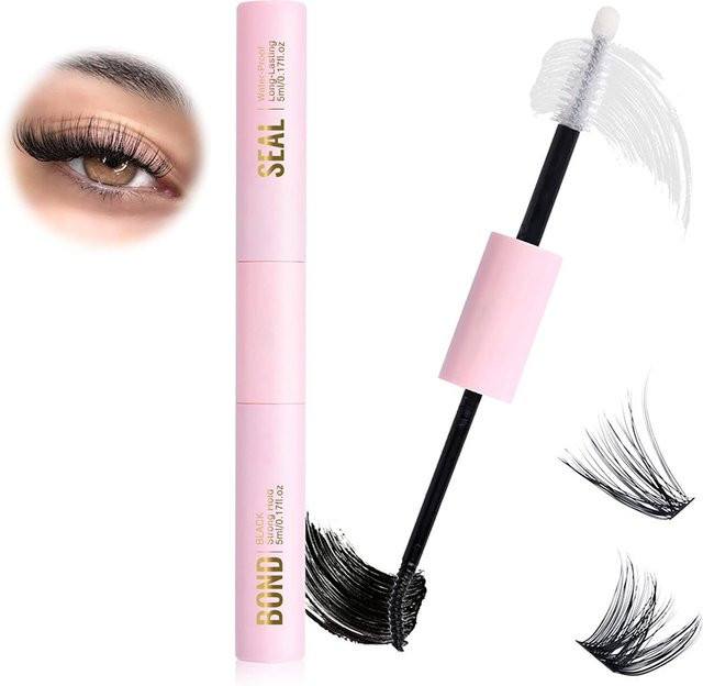 kzlet Dual-End Lash Bond And Seal Wimpernverlängerungskleber, Schwarz und Weiß - Bild 1