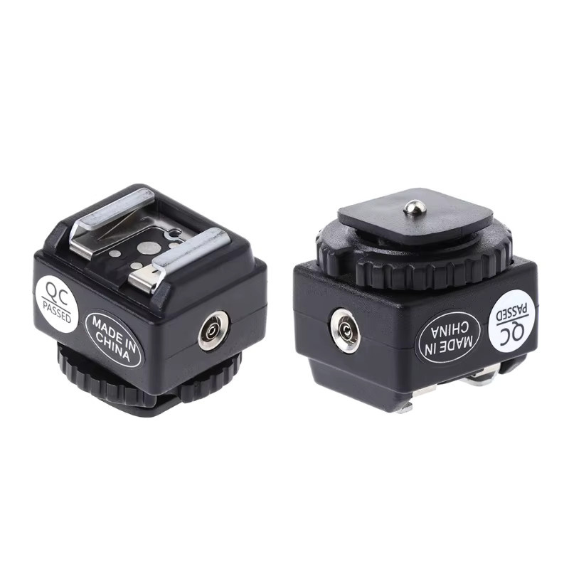 AREOFRGB C-N2 Blitzschuh Konverter Adapter mit PC Sync Port für Deine Kamera in Schwarz - Bild 3