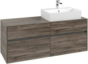 V&B Waschtischunterschrank Collaro in Stone Oak, Breite: 140 cm, Tiefe: 54,8 cm, Höhe: 50 cm, WT rechts - Bild 1