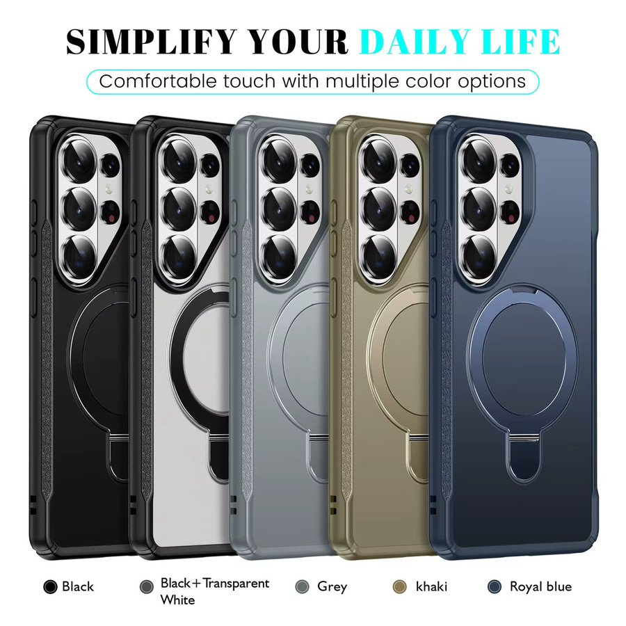Magnetische Handyhülle mit Klappständer für Samsung S25 S26 Ultra S24 Plus A56 A55 A54 A35 A26 A16 A07 A06 A05 in Schwarz und Blau - Bild 4