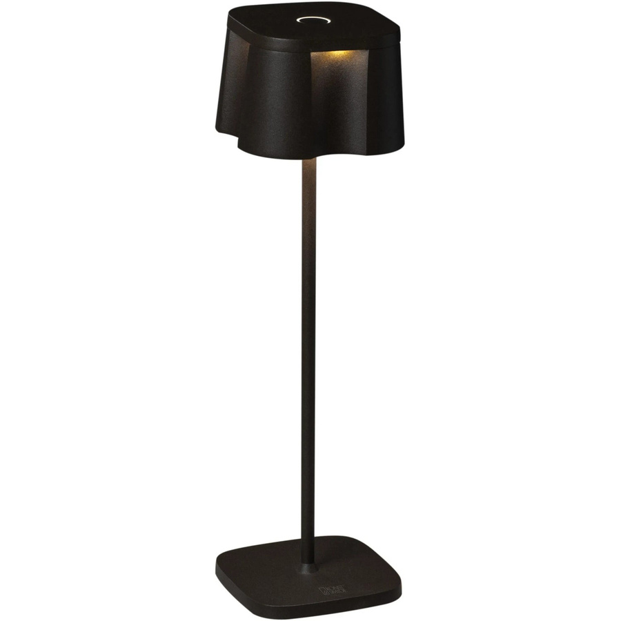 Konstsmide Nice LED-Außentischleuchte aus Aluminium in Schwarz, dimmbar und wiederaufladbar, H x B x T: 36 x 10 x 10 cm - Bild 2