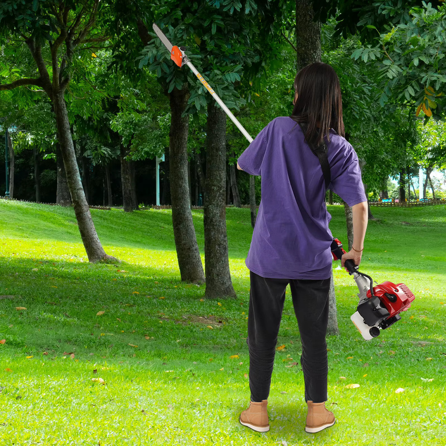 Bymaocar 43CC 2-Takt-Benzin-Stangensäge Teleskop-Hochastsäge mit 12-Zoll-Kettensäge und 1,25 kW für Garten- und Baumbeschnitt - Bild 2