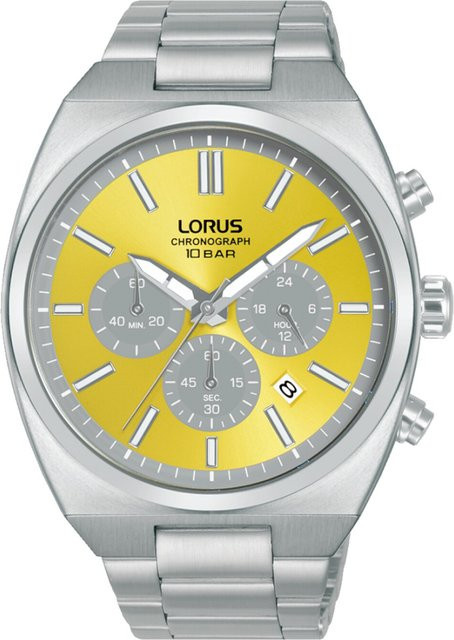 Lorus Chronograph, Quarz, Edelstahl, Gold, 43 mm, Herren - Bild 1