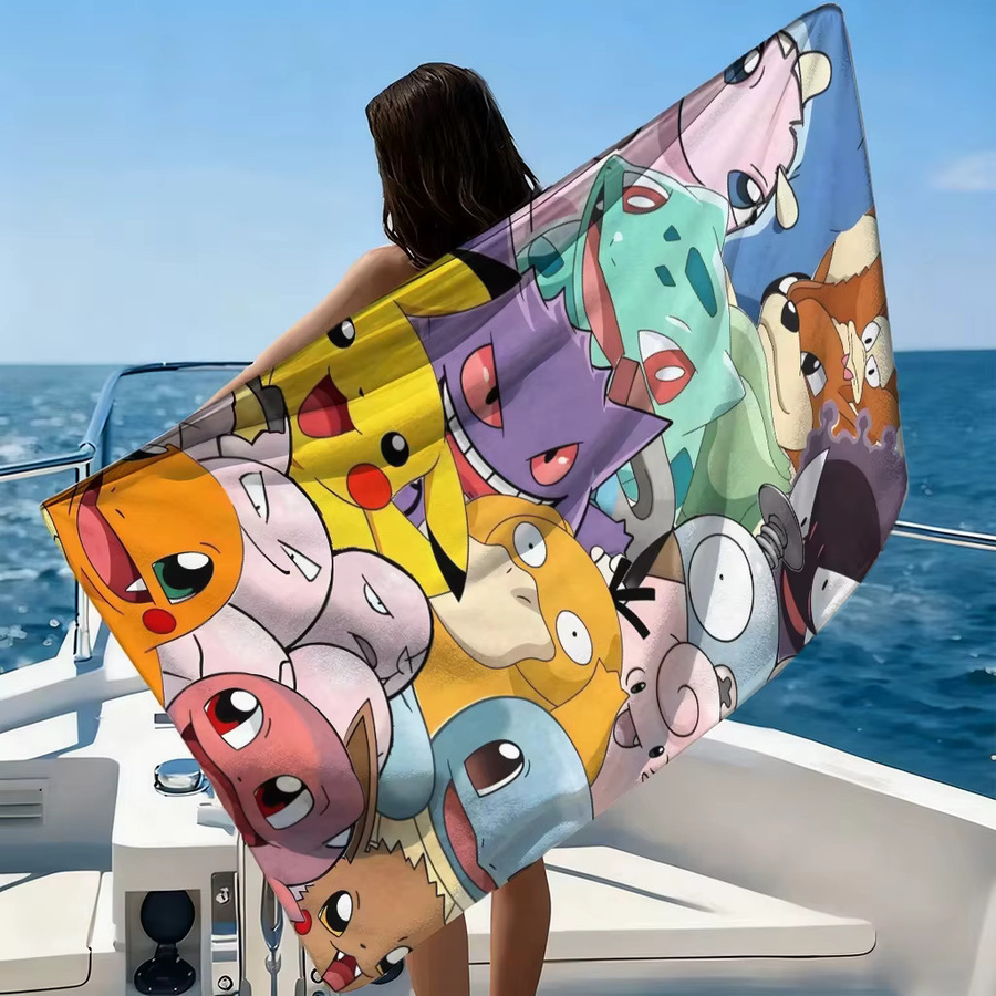 Potdemiel Pokémon Strandtuch mit Pikachu und Freunden in Multicolour für Kinder - Bild 3