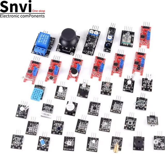SNVI 45-in-1 Sensormodule Starter-Kit mit Steckbrett und Jumper-Kabeln in Multicolor für Arduino UNO R3 Mega2560 und Raspberry Pi - Bild 1