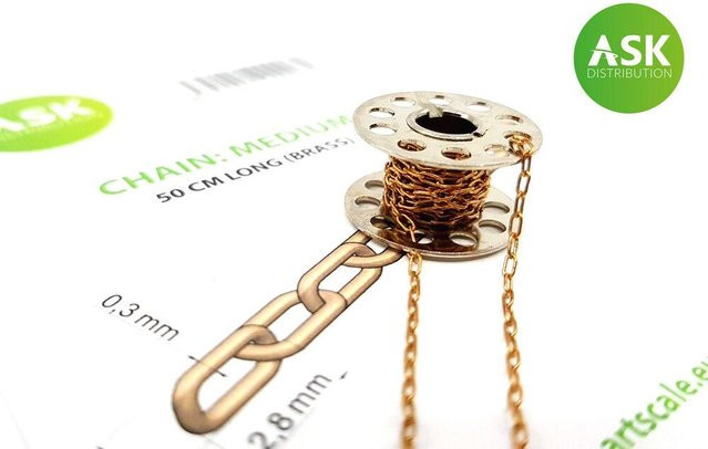 Art Scale Kit, Chain, 50 cm long, brass - Bild 1