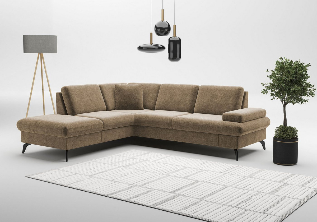 sit&more Ecksofa Morris Jubi L-Form mit Armteilfunktion und Zierkissen, Breite: 238 cm - Bild 1