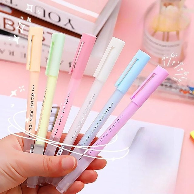 5-farbiger stiftförmiger Klebestift für Kinder und Bastler in Multicolour und Grün für Schule, DIY und Scrapbooking - Bild 1