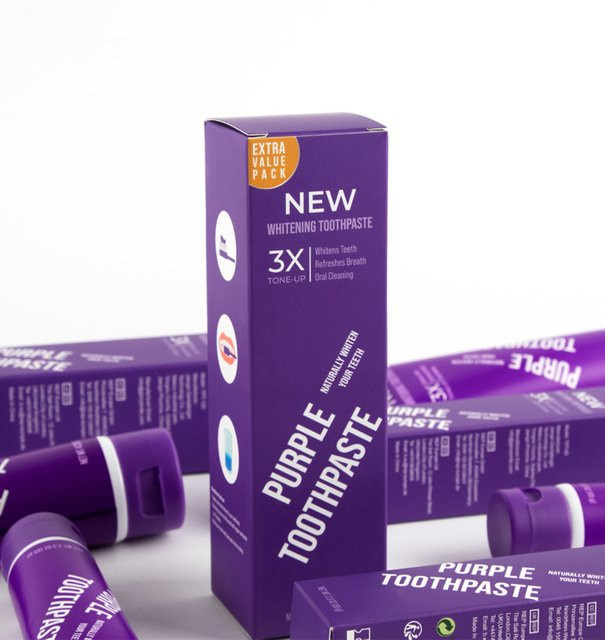 GlorySmile Purple Teeth Whitening Zahnpasta, aufhellende Essenzpflege - Bild 1