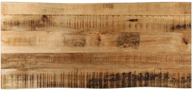 vidaXL Tischplatte aus Mango Massivholz mit Baumkante, Braun, B/T/H: 100 x 40 x 2,5 cm - Bild 1
