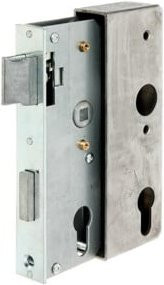 GAH Alberts Schlosskasten DIN L/R in Silber, B/H/T: 170 x 60 x 40 mm, Maß E 30 mm, Dornmaß 40 mm - Bild 1